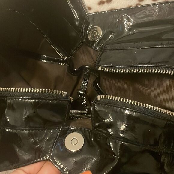 Kooba Y2K Early 2000's Vintage Rio Black Patent Leather Shoulder Bag - Picture 11 of 14